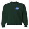 Go All Out 4X-Large Forest Green Mens NASA Blue Meatball Left Chest Logo Sweatshirt Crewneck view 1