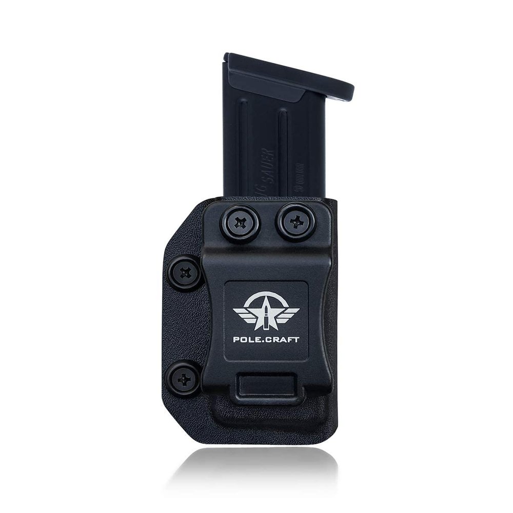 IWB/OWB Magazine Holster Kydex Custom Fit: Sig P226/P227/P250/P320 - G2C/G3C/GL43X/Hellcat - Ruger SR9/SR9C - Beretta 92 Magazines - Magazine Holster - Universal OWB/IWB, Right/Left Hand