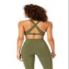Anne Cole Women's X Back Max Support Bra Top, Green, XL view 4