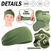 Zhanmai 8 Pieces Boys Headbands Athletic Sweatbands Kids Sports Wicking Headbands Breathable Headbands Elastic Sweat Headband Girls Boys for Football Basketball Running Exercise(Camo and Plain) view 2