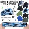 Zhanmai 8 Pieces Boys Headbands Athletic Sweatbands Kids Sports Wicking Headbands Breathable Headbands Elastic Sweat Headband Girls Boys for Football Basketball Running Exercise(Camo and Plain) view 3