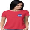 XX-Large Red Women NASA Blue Meatball Left Chest Logo T-Shirt view 2
