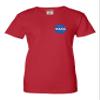 XX-Large Red Women NASA Blue Meatball Left Chest Logo T-Shirt view 3