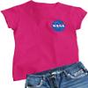 3X-Large Cyber Pink Women NASA Blue Meatball Left Chest Logo T-Shirt view 1