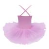 Oyolan Kids Girls Sequins Sparkly Spaghetti Straps Criss Cross Back Ballet Dance Leotard Ballerina Tutu Dress Pink 10-12 Years view 2