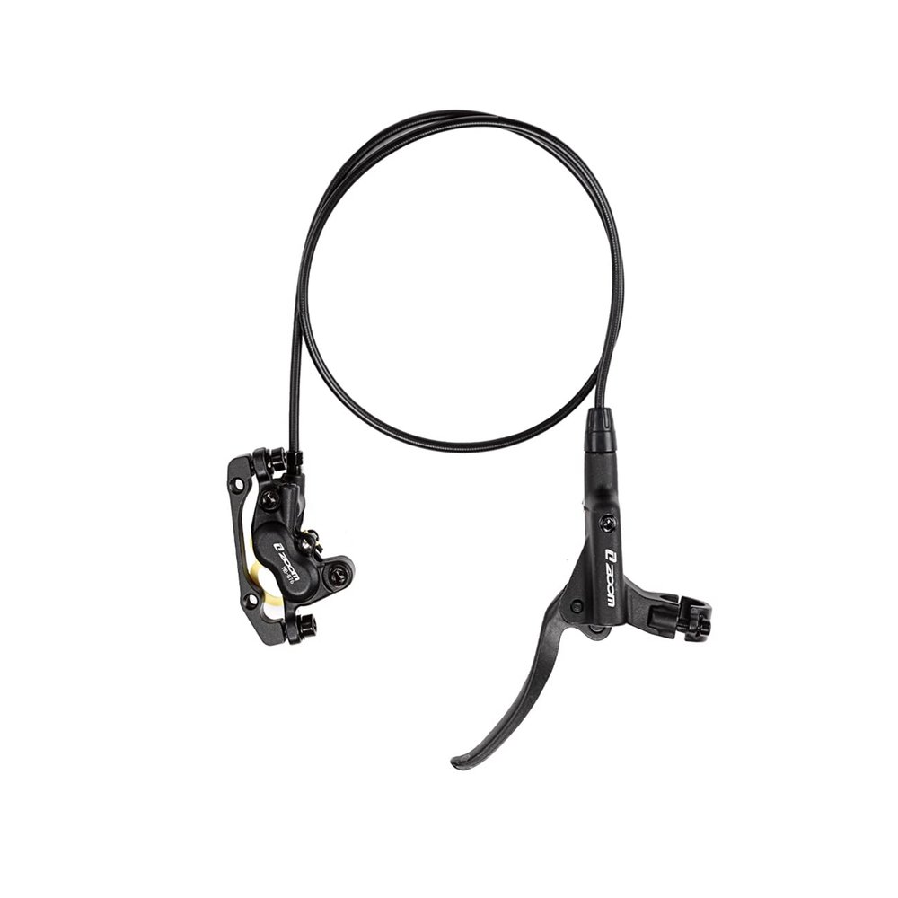BUCKLOS Zoom Mountain Bike MTB 4 Piston Hydraulic Disc Brakes Set - Left Front 850mm Right Rear 1550mm Hydraulic Brake Aluminum Alloy Lever with Caliper is/PM Adapter Fit EBike/Fat Bike(Pre-Bled)
