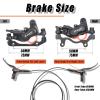 BUCKLOS Zoom Mountain Bike MTB 4 Piston Hydraulic Disc Brakes Set - Left Front 850mm Right Rear 1550mm Hydraulic Brake Aluminum Alloy Lever with Caliper is/PM Adapter Fit EBike/Fat Bike(Pre-Bled) view 3
