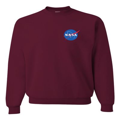 Go All Out 3X-Large Maroon Mens NASA Blue Meatball Left Chest Logo Sweatshirt Crewneck