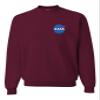 Go All Out 3X-Large Maroon Mens NASA Blue Meatball Left Chest Logo Sweatshirt Crewneck view 1