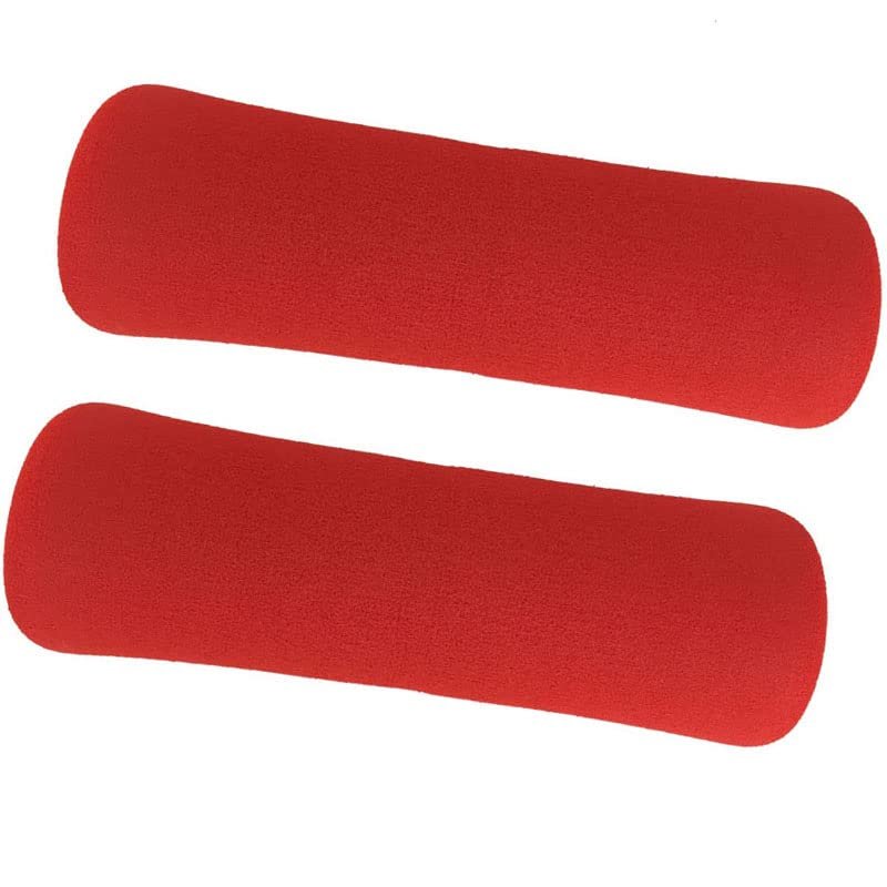 1 Pair 22x70x235mm NBR Sponge Handle Grips Pipe Foam Rubber Tube Wrap for Fitness Equipment (Red)
