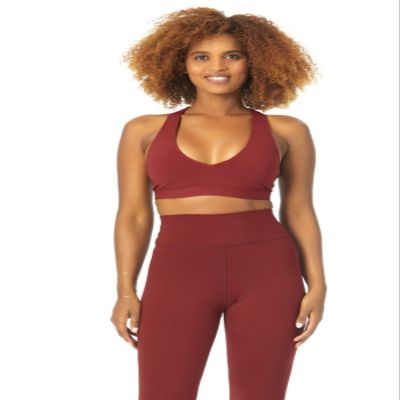 Anne Cole womens Anne Cole X Back Max Support Bra Top Shirt, Raisin, Small US