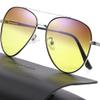 Hvsport Sunglasses Polarized Night Vision Goggles, Driving Sunglasses, Day and Night, Anti-high Beam Driving Sunglasses (Color : Silver, Size : 140mm) view 3