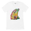 You Only Live Once V-Neck T-Shirt Cute Neon Dolphin Dean Russo Art Tee White Small view 1