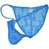 Botmois Men's See-throuhg Cheeky Briefs Bikini String Panties Pucker Back Bikini Briefs Sexy Sheer Underwear Light Blue M view 3