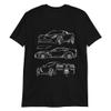 2015 'Vette C7 Z06 Coupe Custom Outline Art Short-Sleeve Unisex T-Shirt Black view 1