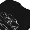 2015 'Vette C7 Z06 Coupe Custom Outline Art Short-Sleeve Unisex T-Shirt Black view 4