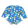 Loloda Baby Girls One Piece Rash Guard Swimsuit Long Sleeve Swimwear Bathing Suit UPF 50+ Sun Protection Royal_Blue 18-24 Months view 1