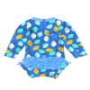 Loloda Baby Girls One Piece Rash Guard Swimsuit Long Sleeve Swimwear Bathing Suit UPF 50+ Sun Protection Royal_Blue 18-24 Months view 2
