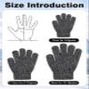 Cooraby 3 Pairs Kid's Winter Gloves Thick Warm Knitted Gloves Children Cold Weather Gloves view 3