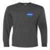 3X-Large Black Heather Mens NASA Blue Meatball Left Chest Logo Long Sleeve T-Shirt view 1