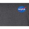 3X-Large Black Heather Mens NASA Blue Meatball Left Chest Logo Long Sleeve T-Shirt view 3