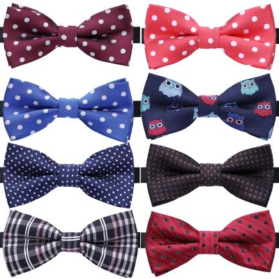 AUSKY 8 PACKS Elegant Adjustable Pre-tied Bow Ties for Men Boys (1&4&5&6&8 Pack for option) (MIXED E)