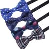 AUSKY 8 PACKS Elegant Adjustable Pre-tied Bow Ties for Men Boys (1&4&5&6&8 Pack for option) (MIXED E) view 2