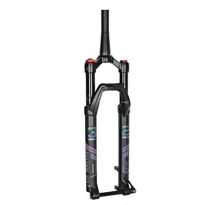 Jejy 26/27.5/29 MTB Air Suspension Fork, Rebound Adjust 1 1/8 Tapered Tube Thru Axle 15mm Manual/Remote Lockout Front Fork (Color : Manual Lockout, Size : 27.5)