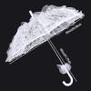 Atyhao Lace Umbrella with Wooden Handle, 21.7 x 23.6 Inch, Decorative for Wedding Photography (White) view 3