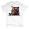 Dean Russo Colorful Siberian Tiger T-Shirt Wild Big Cat Men's Tee White Small view 1