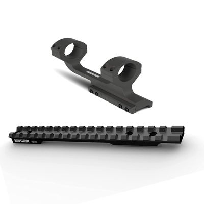 Monstrum Picatinny Rail Mount for Remington 700 | 0 MOA | Long Action | Extended Length Offset Scope Mount | 30 mm Diameter | Bundle