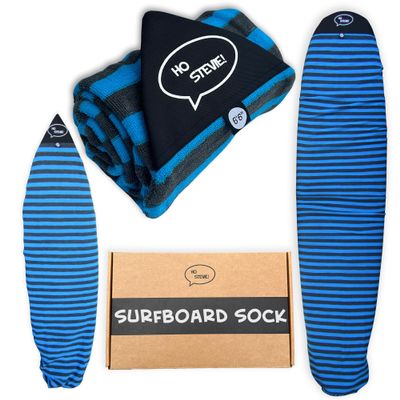 Ho Stevie! Surfboard Sock Cover - Light Protective Bag for your Surf Board (Blue and Gray, 9'0")
