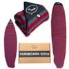 Ho Stevie! Surfboard Sock Cover - Thicker and More Protective Bag For Your Surf Board (Red and Gray, 7'6") view 1