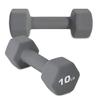 ATcuji 10LB Set of 2 Hex Dumbbells Rubber Coated Cast Iron Hex Black Dumbbell Free Weights for Exercises Neoprene Dumbbell Hand Weights Anti-Slip Anti-roll Hex Shape Colorful 10Lbs Pair view 2