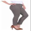 2Luver Women's School Uniform Pants with 5 Pocket Mid-Rise Classic Work Grey 5 view 2