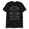 2007 'Vette C6 Z06 Owner Custom Outline Art Short-Sleeve Unisex T-Shirt Black view 1