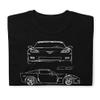 2007 'Vette C6 Z06 Owner Custom Outline Art Short-Sleeve Unisex T-Shirt Black view 4