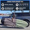 Ho Stevie! Canvas SUP Bag Cover - Durable Canvas Protective Bag for Stand Up Paddle Boards [CHOOSE 8, 9, 10, 11, 12] (Black/Gray/Green, 11'0") view 2