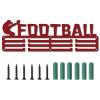 CREATCABIN Medal Holder Sport Football Medals Display Wall Mount Hanger Decor Medal Holders for Sports Home Badge 3 Rung Medalist Running Soccer Player Gymnastics Over 60 Medals Games, Red view 1