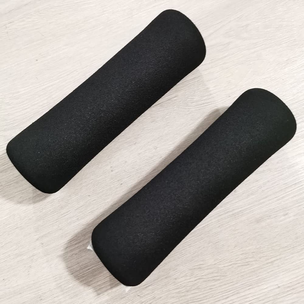 1 Pair 22x70x235mm NBR Sponge Handle Grips Pipe Foam Rubber Tube Wrap for Fitness Equipment (Black)