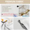BaoNews White Abstract Marble Kitchen Valances for Windows,Gold Ink Blackout Valances Curtains Multilayer Polyester Drapes for Kitchen Bedroom 1 Pack 52X18 Inches view 4
