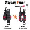 BUCKLOS Zoom Mountain Bike MTB 4 Piston Hydraulic Disc Brakes Set - Left Front 850mm Right Rear 1550mm Hydraulic Brake Aluminum Alloy Lever with Caliper is/PM Adapter Fit EBike/Fat Bike(Pre-Bled) view 2