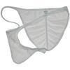 Botmois Men's See-throuhg Cheeky Briefs Bikini String Panties Pucker Back Bikini Briefs Sexy Sheer Underwear 3 Pack(White) M view 4