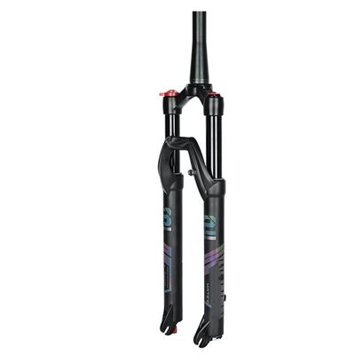 Jejy Mountain Bicycle Front Fork, 26/27.5/29 Inch MTB Bike Suspension Forks with Rebound Adjustment, 120mm Travel Threadless Steerer (Color : Tapered Manual Lockout, Size : 27.5)