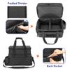 DSLEAF Bowling Bag for 2 Balls with Wooden Ball Holder, Bowling Ball Tote with Padded Divider for A Pair of Bowling Shoes Up to Mens 16 and Extra Essentials (Patent Design), Bag Only view 3