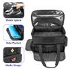 DSLEAF Bowling Bag for 2 Balls with Wooden Ball Holder, Bowling Ball Tote with Padded Divider for A Pair of Bowling Shoes Up to Mens 16 and Extra Essentials (Patent Design), Bag Only view 4