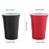 Aqur2020 Beer Set,Plastic Beer Drinking Game Set Beer Cups Contains 22 Beer Cups and 4 Balls (red Cups 11+Black cups11+4balls) view 3