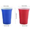 Aqur2020 Beer Pong Set, 22 Plastic Cups with 4 Balls, Red and Blue, 16oz, Party Game for Outdoor Activities view 3