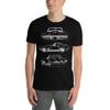 1967 'Vette C2 Owner Collector Car Outline Art Short-Sleeve T-Shirt Black view 1