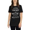 1967 'Vette C2 Owner Collector Car Outline Art Short-Sleeve T-Shirt Black view 2